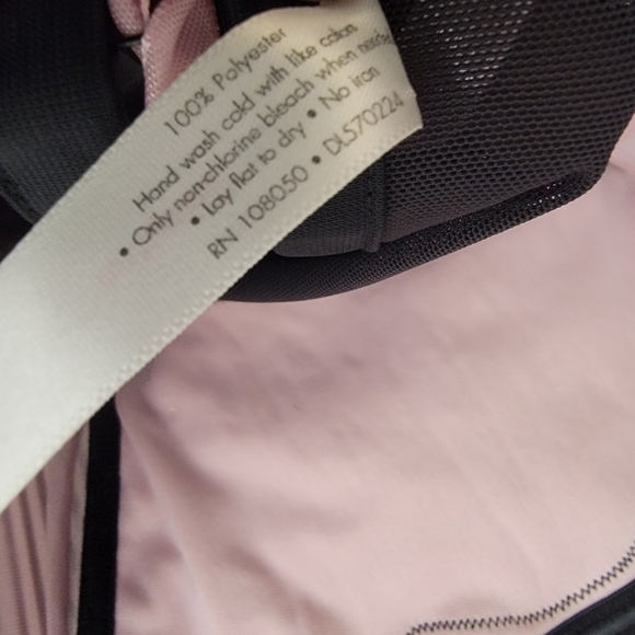 Cacique Sensual Corset Top 14/16 Pink Black Lace Up Boning Lace Overlaid - Picture 9 of 9